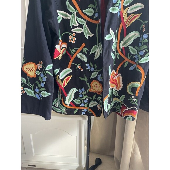 travelsmith Vintage Floral Embroidered Cotton jacket XL - Picture 4 of 10